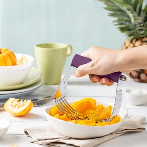 Spring Chef Large Dough Blender For Baking - Durable Pastry Blender, Purple - color: Purple, size: 4" Large