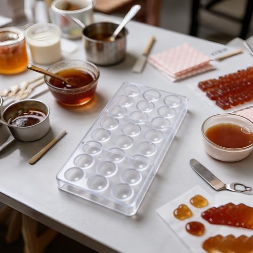24-Cavity Polycarbonate Candy Chocolate Molds Food-Safe Plastic