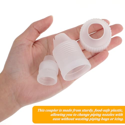 10 Pack 4 Sizes Couplers for Piping Bags, Cake Decorating Coupler Plastic