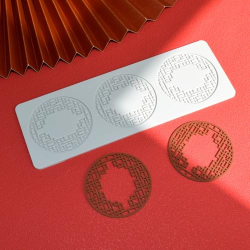 Lace Mold for Sugarcraft, Window Pattern Chocolate Molds, Buttercream, Fondant, Gum Paste, Polymer Clay, and DIY Cake Decorating Tools (B_ Window Pattern) - size: B_ Window Pattern