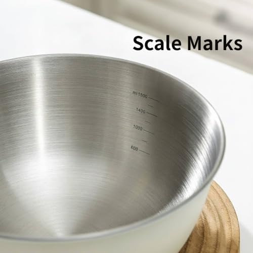 Stainless Steel Colander and Mixing Bowl Set (4.6 QT and 5.3 QT) - size: 1*4.6 QT Colander and 1*5.3 QT Mixing Bowl Set