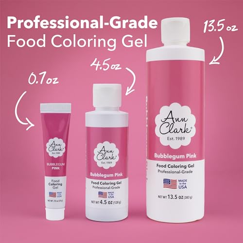 Ann Clark Bubblegum Pink Food Coloring Gel Large 4.5 oz (20 g) Made in USA - color: Bubblegum Pink