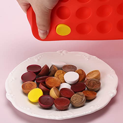 2 Pcs Small Silicone Molds, 140 Cavity Semi Sphere Molds for Chocolate, Baking, Homemade Candy, Wax Melts Beads, Ice Balls, DIY Dog Training Treats - size: 2 of 140 Cavity-Small Size