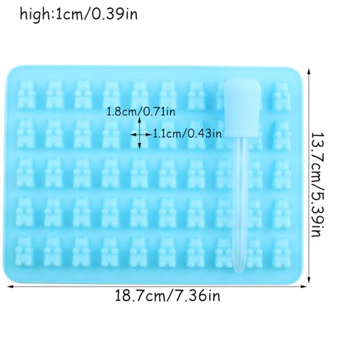 50 Cavity Bear Silicone Candy Molds - color: Style C