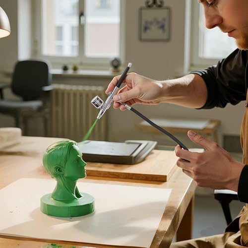 Colima Airbrush Gun Kit Dual-Action Gravity Feed Airbrush with 0.3mm Tip - color: Beginners Dual-Action Airbrush Kit