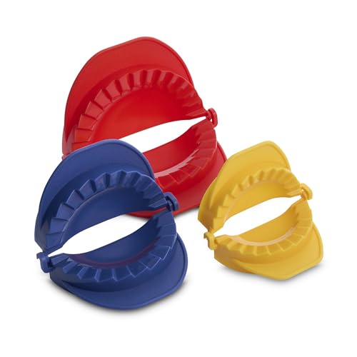 HIC Kitchen Empanada Dough Presses Make Different Sized Empanadas Raviolis Pierogis Turnovers and Dumplings, Set of 3 - style: 3 Sizes Empanada Press