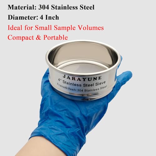 4 Inch 70 Mesh Stainless Steel Test Sieve, 0.224 mm Aperture - size: 70mesh (212µm)