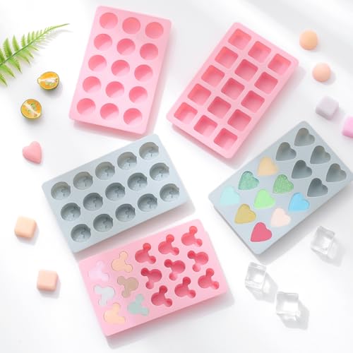 2-Pack Cartoon Shape Candy & Chocolate Silicone Molds, Non-stick, Pink - size: Cartoon
