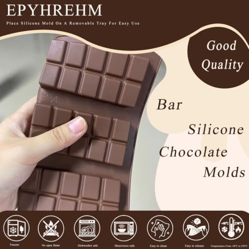 Silicone Chocolate Bar Molds For Candy Energy Protein Bars