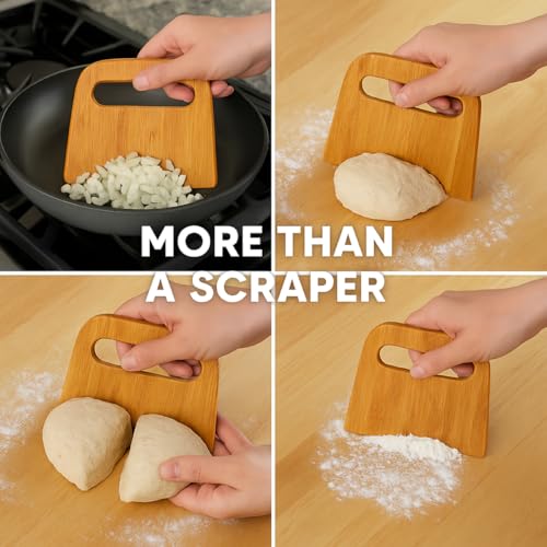 Mrs. Anderson's Baking Bench Dough Scraper, Bamboo - style: Dough Scraper, Bamboo