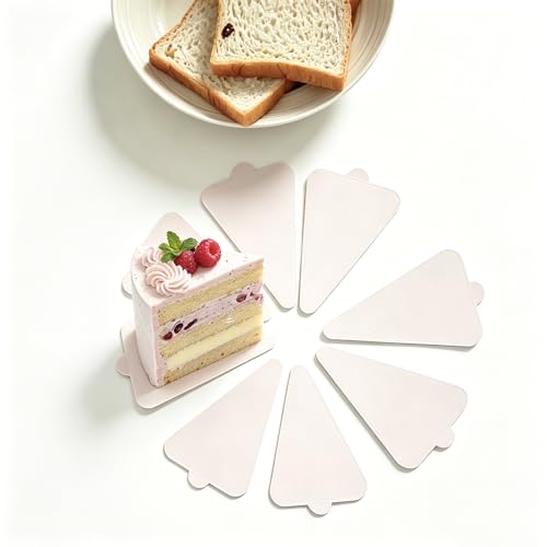 100Pcs Triangle Mini Cake Boards, 4 Inch Small Mouse Cardboard - size: Triangular - White