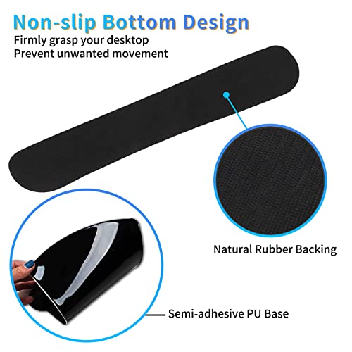 3-in-1 Ergonomic Memory Foam Keyboard Wrist Rest Pad Set, Sakura Dragon - color: 00016