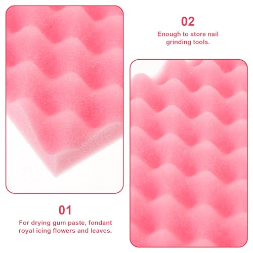 Luxshiny Fondant Flower Drying Tray 2 X Sponge Pads 9.84 X 7.48 X 0.78 in
