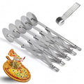 9.7 Inch Pastry Cutter, Multi Wheel Dough Cutter Pizza Wheel - Expandable Roller Cutter, Even Pasta Ravioli Brownie Slicer - Stainless Steel