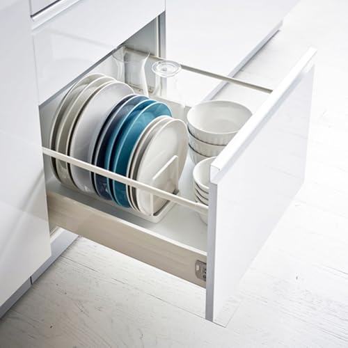 2 Pack Metal Dish Plate Rack Pot Lid Holder Kitchen Organizer (Black) - color: Black