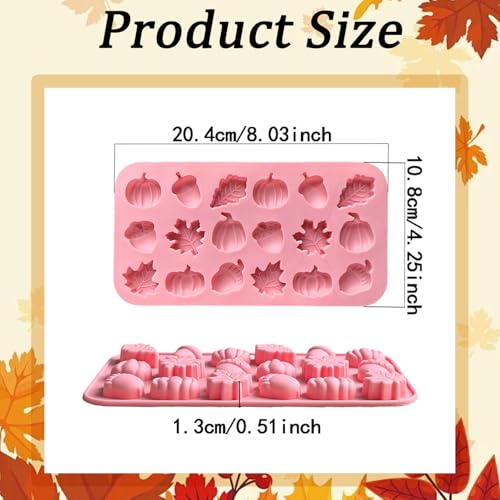 RIICFDD Fall Silicone Molds for Chocolate,2 Piece 36-Cavities Autumn Molds - color: Styl 2