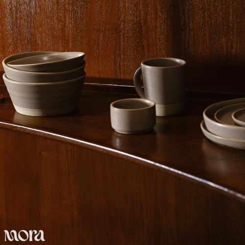Mora Nano Ramekins Set of 4, 4oz Ceramic Pottery Sauce Cups - Microwave, Oven and Dishwasher Safe - Dusk - color: Dusk, size: Nano