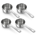 4 Pcs Measuring Cup, 1/4 1/3 Cup Stainless Steel Measuring Cups