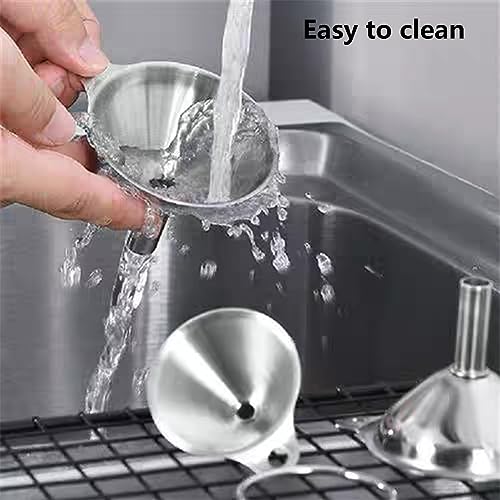 Mini Stainless Steel Funnel Set for Small Bottles, 3 Sizes