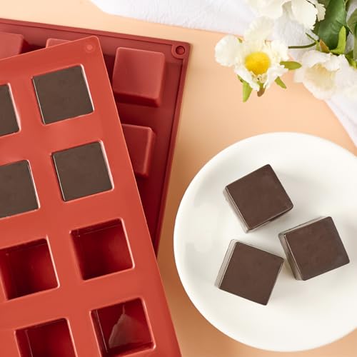 Puyeipt Cube Cake Silicone Molds, 2 Pack, 30 Cavities - size: 30 Cavities