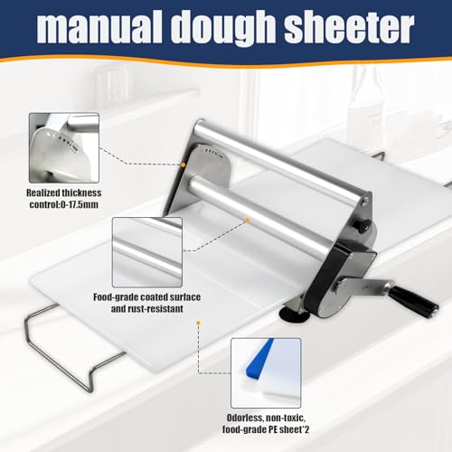 Manual Folding Dough Sheeter，12in Dough Sheeter - size: 12B