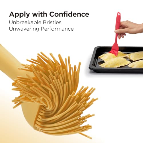 Kitchen Mama WaltzGrip Platinum Silicone Basting Pastry Brush, Yellow - color: Yellow