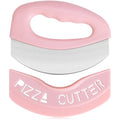 Urbanstrive Heavy Duty Stainless Steel Pizza Cutter with Cover, Super Sharp Blade Pizza Knife Pizza Cutter Rocker, Perfect Kitchen Gadgets for Pizza Cutting Home Essentials (Pink) - color: Pink