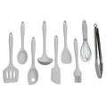 Chef Craft - Premium Silicone Kitchen Tools and Utensils Set, Non-Scratch, Withstands Temperatures up to 450°F, BPA-Free, 9 Piece Cooking Utensils Set, Gray - color: Gray, size: 9 Piece Set