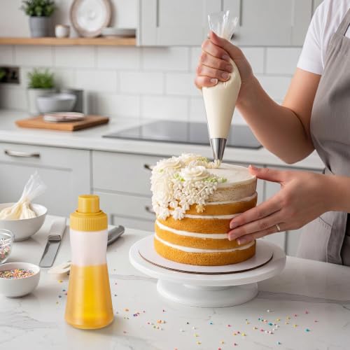Havawish 1 Pcs Cake Moistening Bottle 12oz/350ml Squeeze Bottle, Yellow - color: Yellow