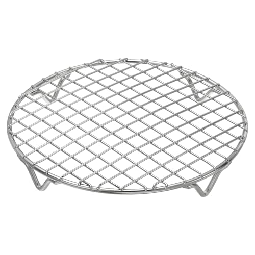 uxcell Round Cooking Rack 7.9 Inch Dia Stainless Steel Wire Cooling Steamer Rack for Baking Canning Cooking Roasting Cooling Grilling Drying, Silver - size: 7.9 Inch