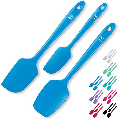 DI ORO Silicone Spatula Set - 600F Heat Resistant, 3-Pc Blue - color: Blue