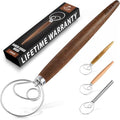 Zulay Kitchen 13-Inch Danish Dough Whisk - color: Ashwood | Single