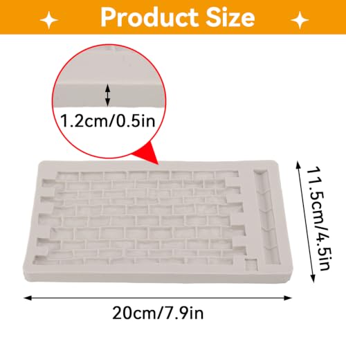 Fondant Impression Mat, Silicone Brick Wall Pattern Lace Mat Silicone Imprint Mold Sugarcraft Wedding Cake Decorating Tools Chocolate Sugar Baking Mold