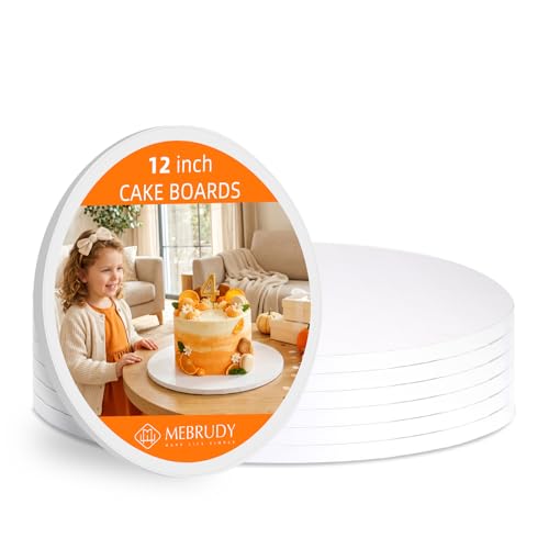 MEBRUDY 6 PCS Cake Boards 12 Inch Round 1/2 Inch Thick - size: 12 Inch/6 PCS