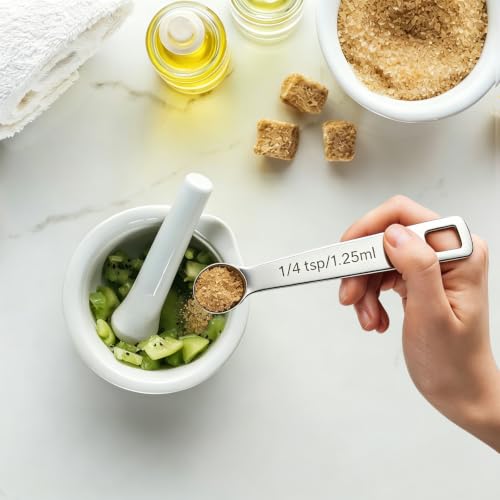 5PCS 1/4tsp(1/12tbsp, 1.25 ml) Measuring Spoon Teaspoons Stainless Steel Measure Spoons for Precise Cooking, Baking and Spices Measurement - size: 1/4tsp(1/12tbsp, 1.25 ml)
