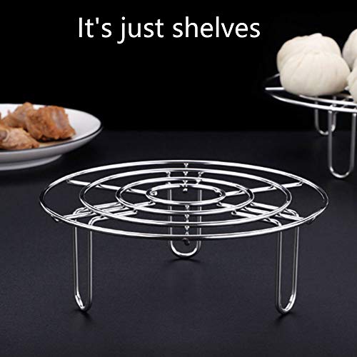 Steam Rack, Heavy Duty Steaming Rack Stand, Stainless Steel Round Steamer Cooling Rack Trivet, Pot Steamer Insert Food Stand, Steaming Cookware Accessories(Size:27.5cm/10.83in) - size: 27.5cm/10.83in