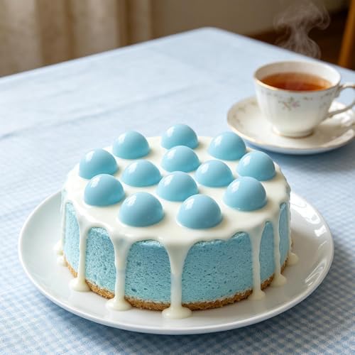 15-Cavity Semi Sphere Baking Molds for Mousse, Chocolate, Jelly, Candy - color: White-R0027