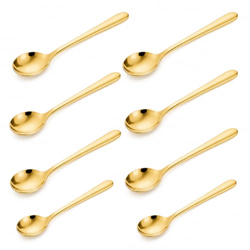 8pcs Coffee Spoon Tiny Spoons 3.5 Inch Mini Spoons for Spice Jars