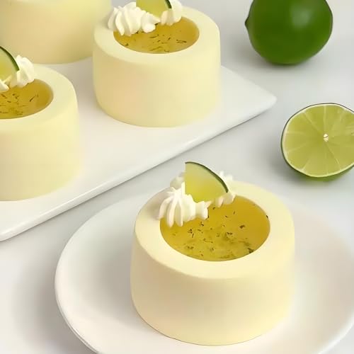 6-Cavity Silicone Shot Glass Baking Molds for Mousse and Pudding - color: White-R0179