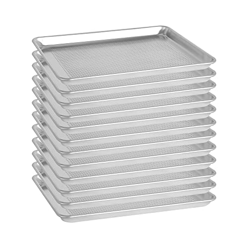 BIEAMA 12 Pack Perforated Half Size 18" x 13" Baking Sheet Pan - size: 12PACK Perforated Half Size 18"×13"