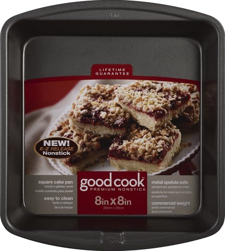 GoodCook Everyday Nonstick Steel Square Pan, 8", Gray (Pack of 2) - size: 8"(Pack of 2), style: Square Pan