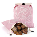 2 Pack Beeswax Bread Bags with Zipper, XL(13x17in) Sourdough Bread Storage for Homemade, Freezer Storage Bag to Keep Fresh, Cotton Beeswax Container, Baguette Bag with Liner, Kitchen Baking (Pink) - color: Pink