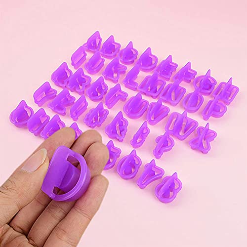 BlingKingdom 40 PCS Mini Alphabet Cookie Cutters, Fondant Letter Cutter Set