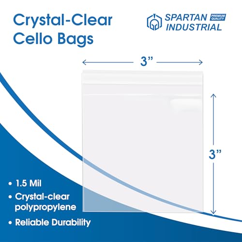 3" X 3" Mini Self-Sealing Cellophane Bags (1000 Count) Clear Cookie Bags - size: 3" X 3"