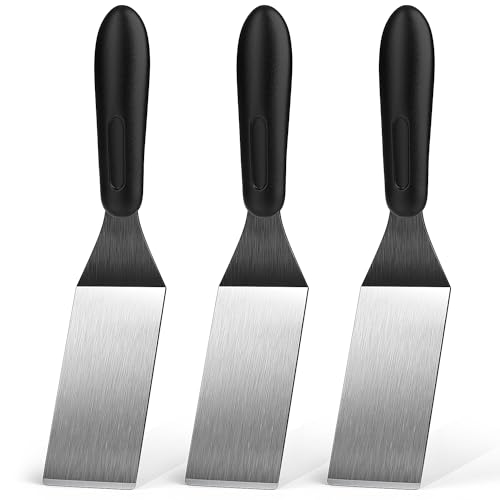 Small Spatula 3 PCS, Mini Serving Spatula for Kitchen Use, Metal Spatula for Serving and Turning, Ideal for Pancakes, Brownies, Desserts, Cookie, Eggs or Small Pan - color: 3 PCS SOLID