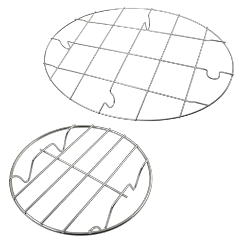 2 Pack Cooking Racks, 9.8 Inch Oval with 5.9 Inch Round