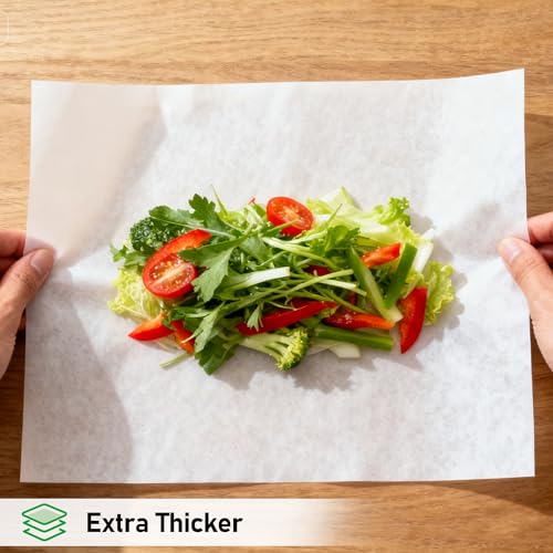 EcoDispose 100 Pcs Non-Stick Parchment Paper Baking Sheets 12-3/16"x16-3/8" - color: White, size: Half pan -100PCS