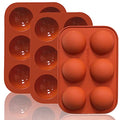 Lerykin 6 Holes Medium Semi Sphere Silicone Molds, 3 Packs Half Sphere Silicone Baking Molds for Making Chocolate, Cake, Jelly, Dome Mousse - color: 6 Medium ( 3 Pack )