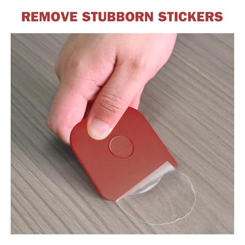 Pan Scraper, 5 Pcs Pot & Dish Scraper Plastic, Sturdy Scraper Kitchen Tool - color: Red, size: 5 Pcs