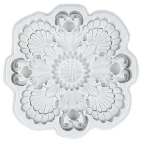 Lingzhi Baroque Style Curlicues Scroll Lace Fondant Silicone Mold Set of 4 - color: Style B